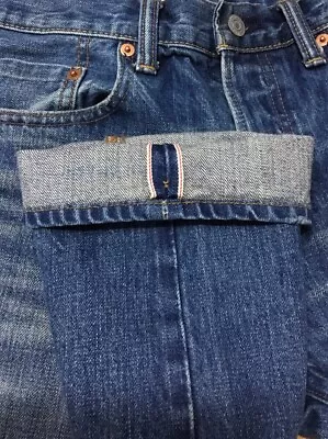 GAP 1969 Slim Straight Jeans Men 30x30 Japanese Selvedge Denim Button Fly Cotton • $33.96