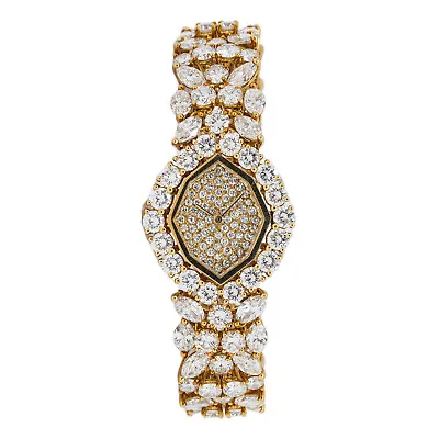 DW YG 14.5 T 18K Gold Diamonds G VVS-6 Diamond Ladies Watch Octagon 24mmx27mm • $18650