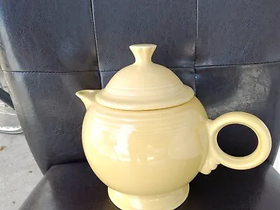 Homer Laughln Sunflower Pale Yellow Teapot With Lid Fiesta Ware HLC • $27.75