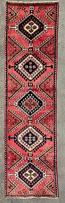 Vintage Kazak Runner Hand Made Hallway Tribal Caucasian Rug Carpet 9'2  X 2'5  • £590