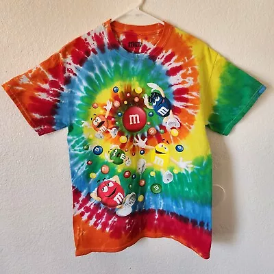 M&Ms Chocolate Candy Tie Dye Shirt Short Sleeve Mens Medium Tee • $19.95