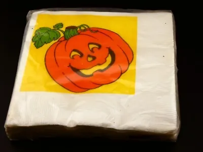 Vintage Halloween Hallmark Pumpkin Trick Or Treat Napkin Lot Of 16 • $6