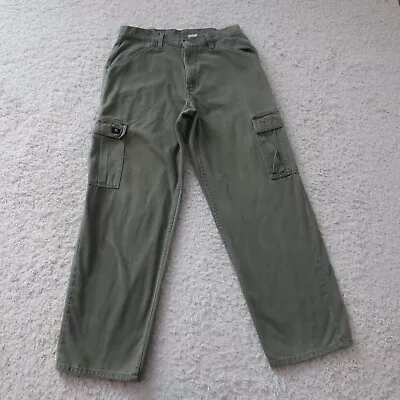 VINTAGE Levis Pants Mens 34x32 FIT Green Cargo Baggy Military Streetwear L2 90s • $59.99