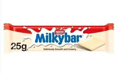 Milkybar Medium White Chocolate Bar 12 X 25G Delicious Tasty & Twisty • £13.15