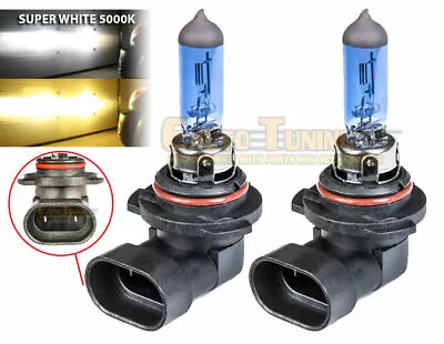 9006 Headlight Bulbs Low Beam Super WHITE 5000K Xenon Halogen 2pcs • $11.99