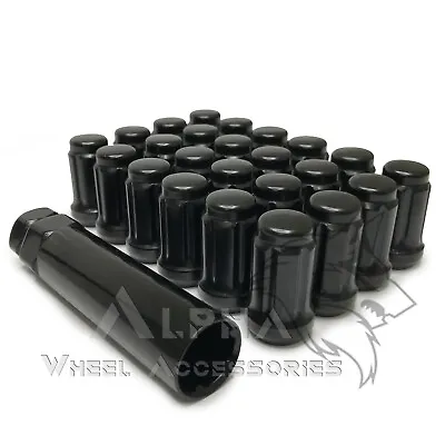 $22.95 • Buy 24 Black 6 Spline Lug Nuts 12x1.25 Tapered Cone Seat For Nissan Armada Frontier