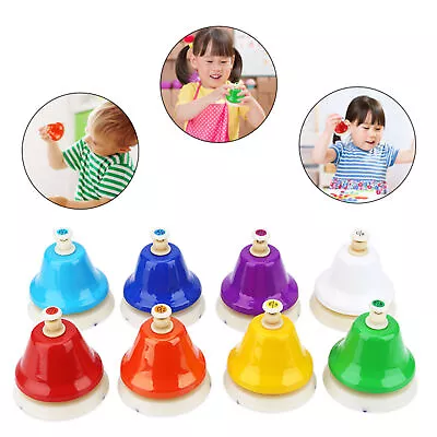 8-Note Colorful Hand Bell Handbells Set Musical Instrument Toy For Kids C UK GGM • £36.79