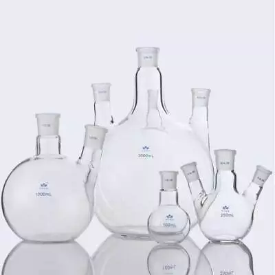 25ml - 1000ml Flat Bottom Boiling Flask With 1-4 Standard Necks Lab Supplies Ca • $69.15