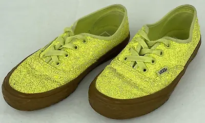 $28 • Buy Vans Authentic Neon Glitter Skate Sneakers Low Top Unisex Sz Men/Women US-3.5/5