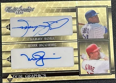 Mark Mcgwire * Sosa 2024 Leaf Multigraphics Dual Auto Super Prismtaic Gold 1/1 • $260.99