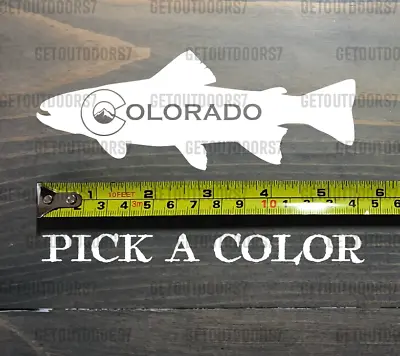 Colorado Trout Sticker Decal Fly Fishing Fish Rainbow Brooke Brown Sage Rio XO • $4.99