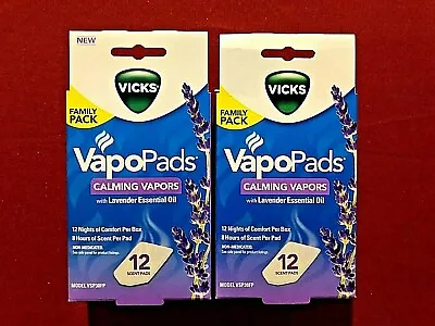 (2) New Boxes Vicks VapoPads Calming Vapors With Lavender Essential Oil  • $23.99