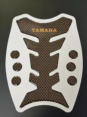 Gold Carbon Effect - Motorcycle Tank Pad Protector Yamaha R6 R1 YZF YBR XJ • $16.02