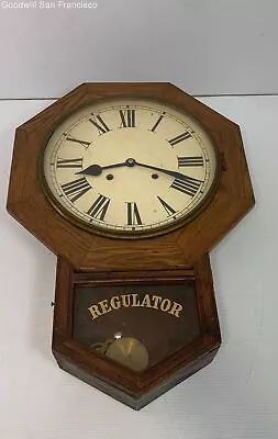 Vintage Mid Century Modern Pendulum Wall Clock Wooden Home Decorative Brown • $29.99