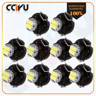 10x White 3014 2SMD T3 Neo Wedge LED Instrument Cluster Panel Gauge Light Bulbs • $7.49