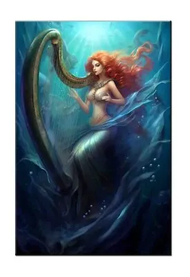 Home Wall Decor Fantasy Mermaid Oil Painting Picture Printed On Canvas • $79.77