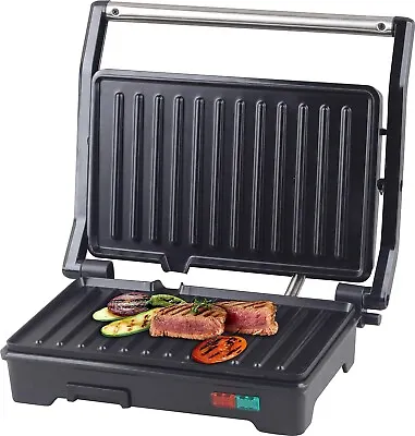 Okian Panini Press Grill With 180 Degree Open Ceramic Plates (SLG-5002) • $18.90