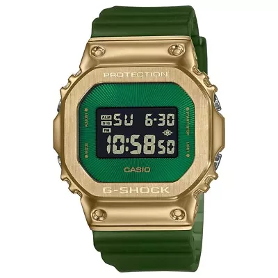 G-Shock Metal Clad Adventure Classic Gold Green Watch GM-5600CL-3 RRP $499 • $335