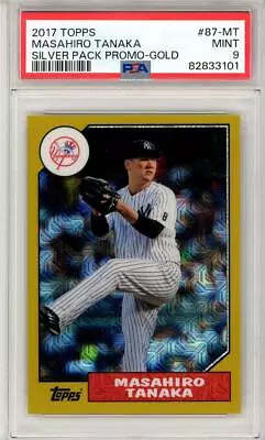 2017 Topps #87-MT Masahiro Tanaka Silver Promo Gold /50 PSA 9 MINT • $2.99