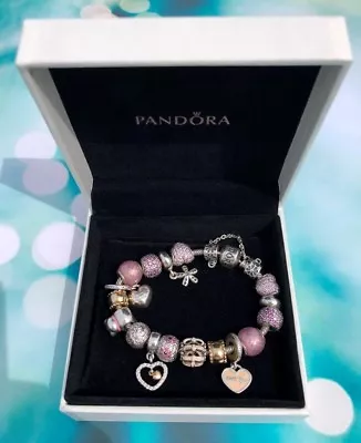 Genuine Pandora Bracelet With 18 Charms • $1200