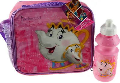 Disney Lunch Bag Set Kids Insulated Lunch Box 2pc Girls Pink School Bag LunchBag • £7.95