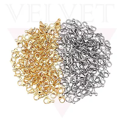 50x Lobster Clasps Jewellery Clasps Fastener Hooks For Necklaces Bracelet Clips • £4.25