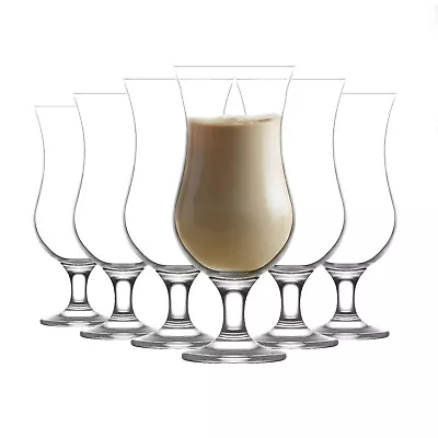 Pina Colada Glasses Fiesta Hurricane Cocktail Drinking Party Milkshake 380ml X 6 • £14.75