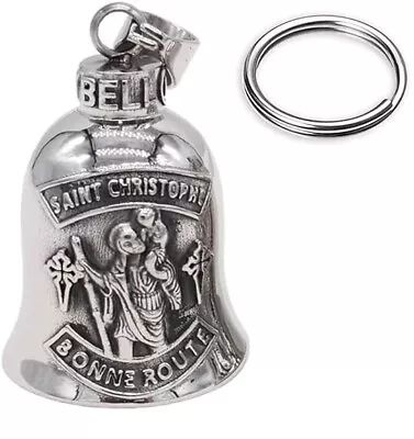 Motorcycle Bell Guardian Angel For Luck Saint Christophe Safe Ride For Bikers • $9.99