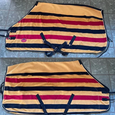 £25 • Buy 6'0 Weatherbeeta Sandown Fleece Cooler Rug Newmarket Yellow Stripe