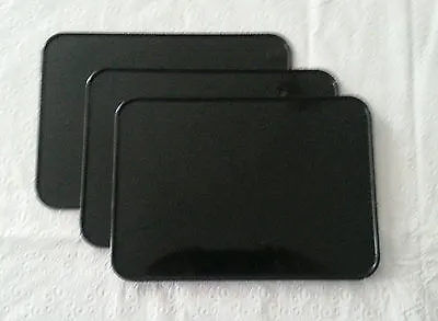 Three (3) BLACK VINTAGE TRIALS ENDURO ATV ATVA NUMBER PLATE 7 X 10 KART RM YZ Z  • $15.95