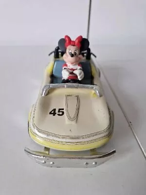 Disney Minnie Mouse Yellow Car #45 Metal Collectable Toy Rare Friction Pull Back • £28