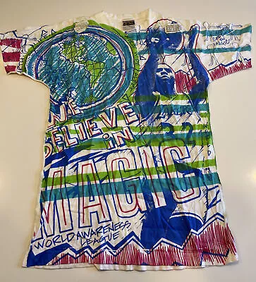 Vintage 1992 Magic Johnson Deadstock W Sticker Men’s Medium Fresh Prince T-Shirt • $800