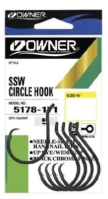 Brand New - Owner 5178 SSW Circle Fishing Hook - Choose Size • $11.87