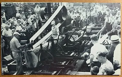 $7 • Buy Postcard Kinzers PA - Steam Powered Logging Saw - Historical Demo 