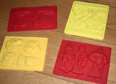 4 DISNEY CHOCOLATE SUGARCRAFT SILICONE MOULDS - Wall-E Cars Bolt Incredibles • £8