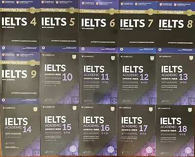 2024 LATEST BRAND NEW IELTS 4-18 Academic Books • £78.28