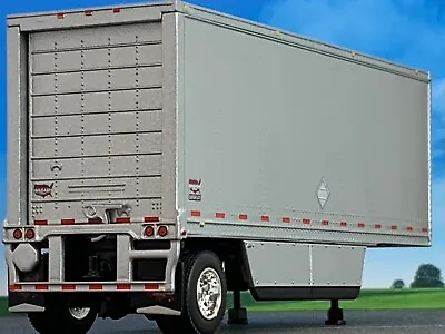 1/64 Dcp Silver 28' Wabash Dry Van Pup Trailer W/ Skirts • $34.99