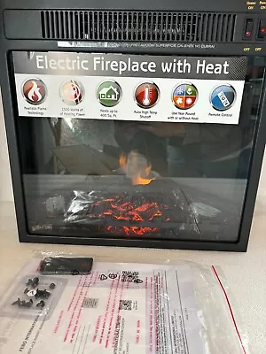 18 Inch Ultra-Thin Electric Fireplace Insert Heater With Realistic Logs Flames • $75