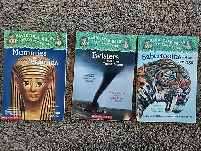 Lot Of 3 Magic Tree House Book Series RESEARCH GUIDES Mummies Twisters Ice Age • $8