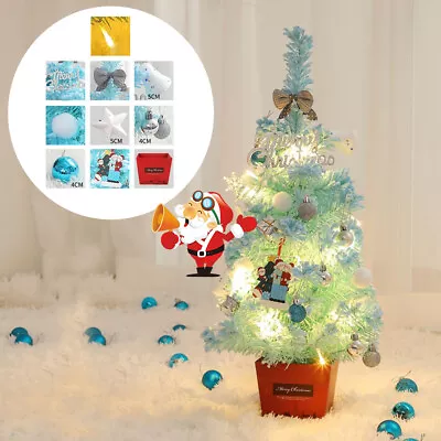 Mini Christmas Tree Xmas With Lights Artificial Christmas Desk Decors 2ft/24in • $13.98