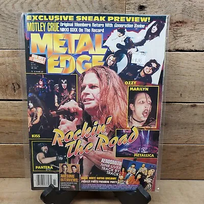 Metal Edge July Rockin The Road Kiss Marilyn Manson Ozzy Pantera • $12.95