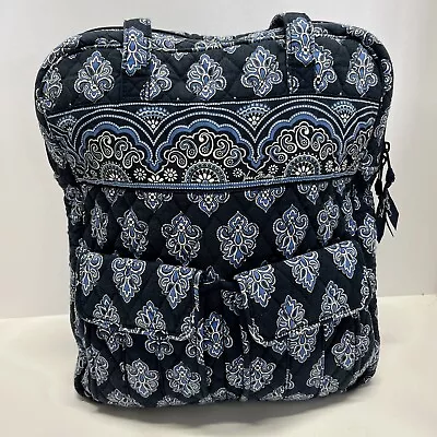 Vera Bradley Calypso Blue Retired  XL Messenger Tote Shoulder Floral Bag Purse • $29.99