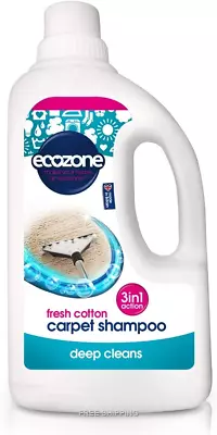 Ecozone Carpet Shampoo Solution Deep Cleans Upholstery Manual & Machine Fresh • £7.71