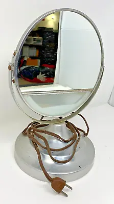 Vintage Westinghouse? Makeup Mirror Lighted Vanity Lamp Retro Round MCM Works! • $29.99