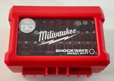Milwaukee Shockwave Compact Bit 32 Piece Torx Set 4932471586 Set Of 32 Red • $34.99