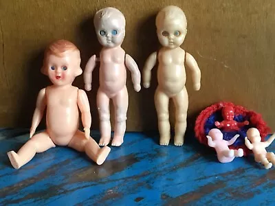 Vintage Celluloid Plastic Tiny Dolls 2x Roddy England + Hong Kong +3 Collectable • $20
