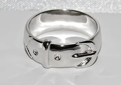 925 Sterling Silver Chunky Buckle Ring ~ ALL SIZES AVAILABLE ~ Men's Or Ladies • £24.95