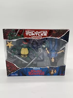 Playmates TMNT Teenage Mutant Ninja Turtles Stranger Things Leonardo Eleven NEW • $21.59