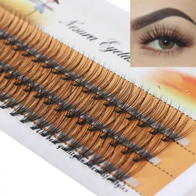 60 Clusters False Eyelashes Flare Individual Eye Lashes Extension C Curl Knot / • $2.99