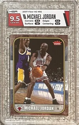 2007 Fleer Michael Jordan~box Set~#92~(jordan/ Kobe ) ~hga 9.5~mint Slab~awesome • $285